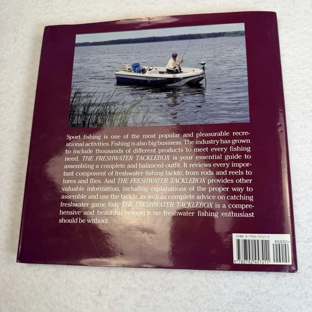 The Freshwater Tacklebox John Merwin 1992 Hardcover Fishing Guide Lures Flies